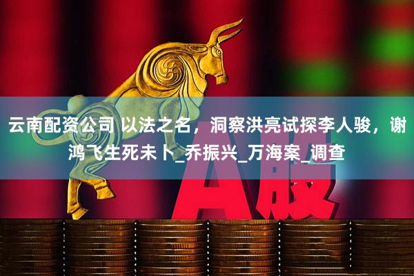 云南配资公司 以法之名，洞察洪亮试探李人骏，谢鸿飞生死未卜_乔振兴_万海案_调查