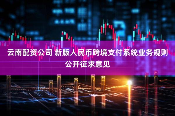 云南配资公司 新版人民币跨境支付系统业务规则公开征求意见